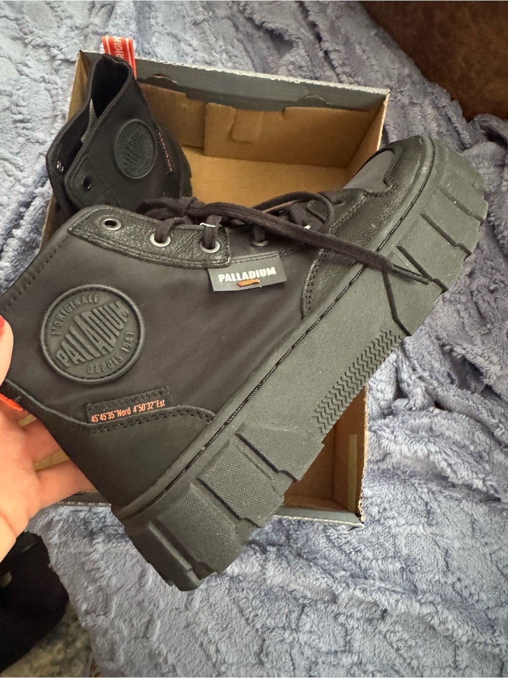 Palladium Black High-Top Lace-Up Boots